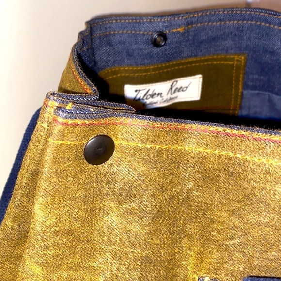 Tilden Reed one of a kind handmade men’s solid denim bag w/straps. NWOT 👖👜 - Picture 8 of 12